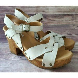 Korks Womens Berengo White Heeled Sandals Size 7